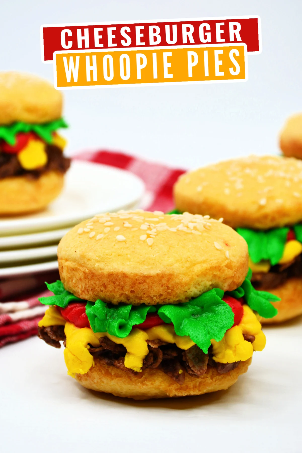 This recipe for cheeseburger whoopie pies is a fun, tasty dessert that both kids and adults will love. These treats are simple to make!