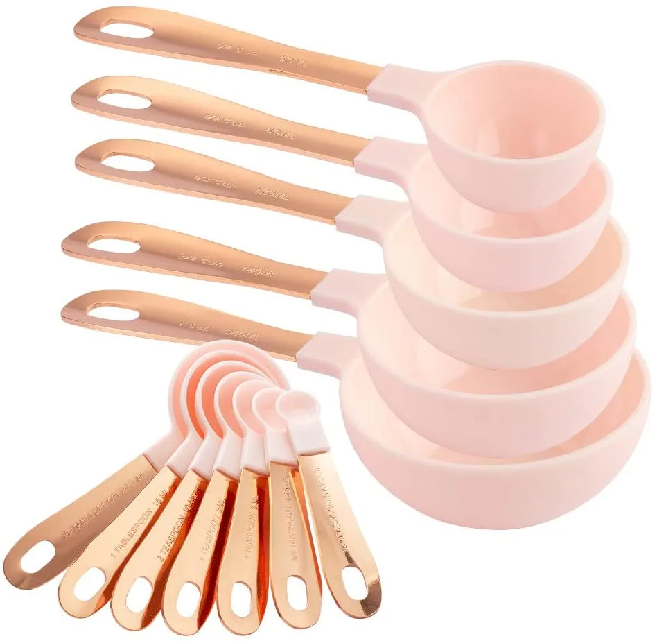 Measuring Set and Spoons with Copper Coated Stainless Steel Handles
