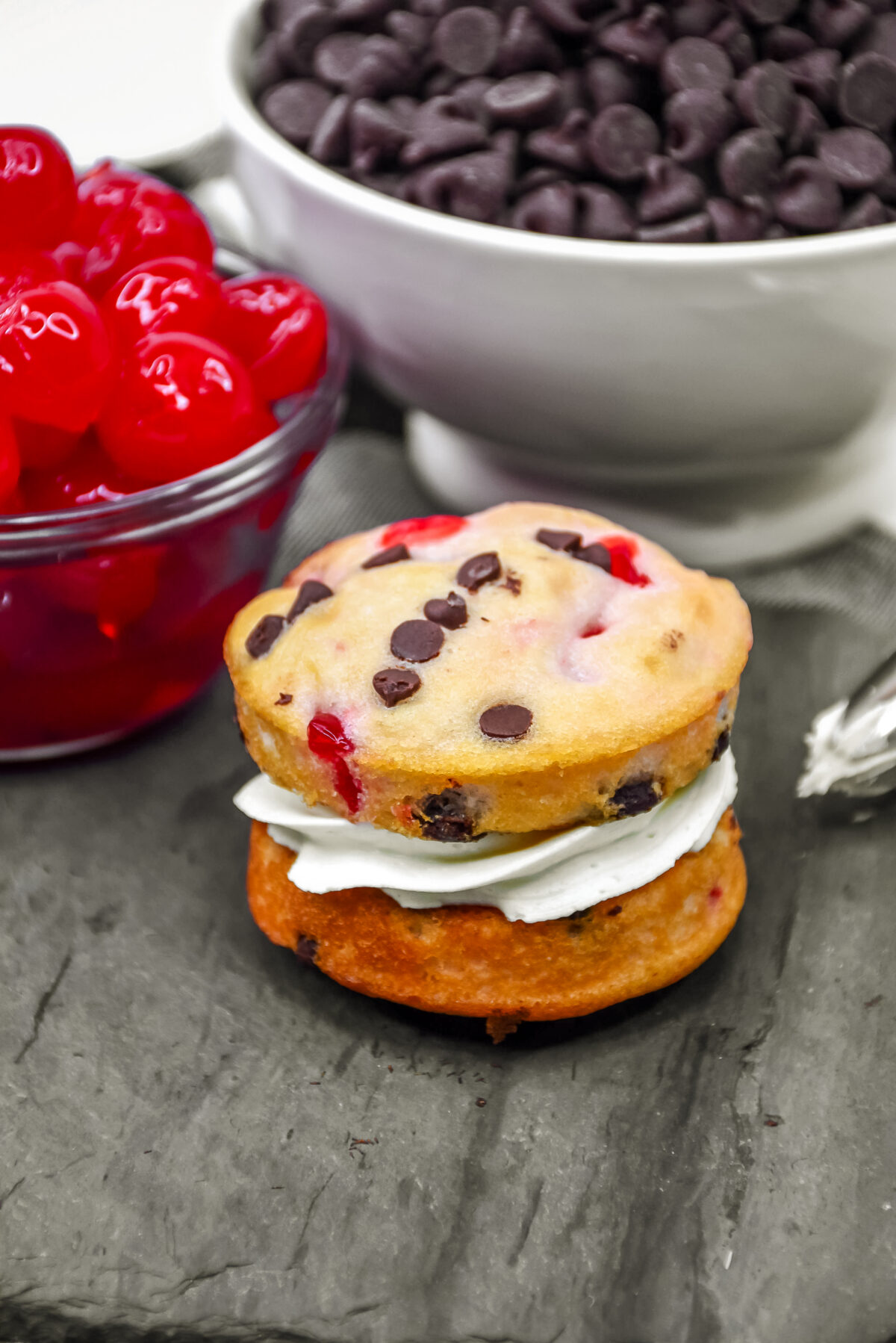 Fans of Ben & Jerry's will love this delicious cherry garcia whoopie pies recipe. They taste just like the classic ice cream treat!