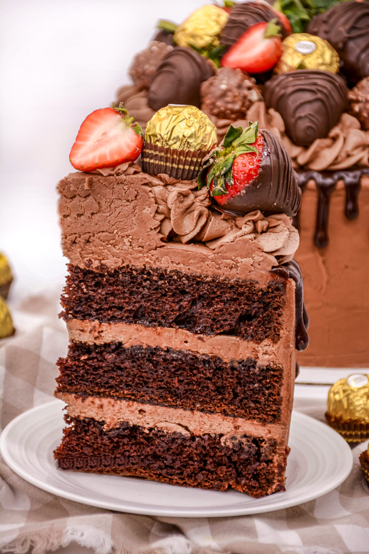 Chocolate Two Tier Naked Cake (Serves 36) | M&S