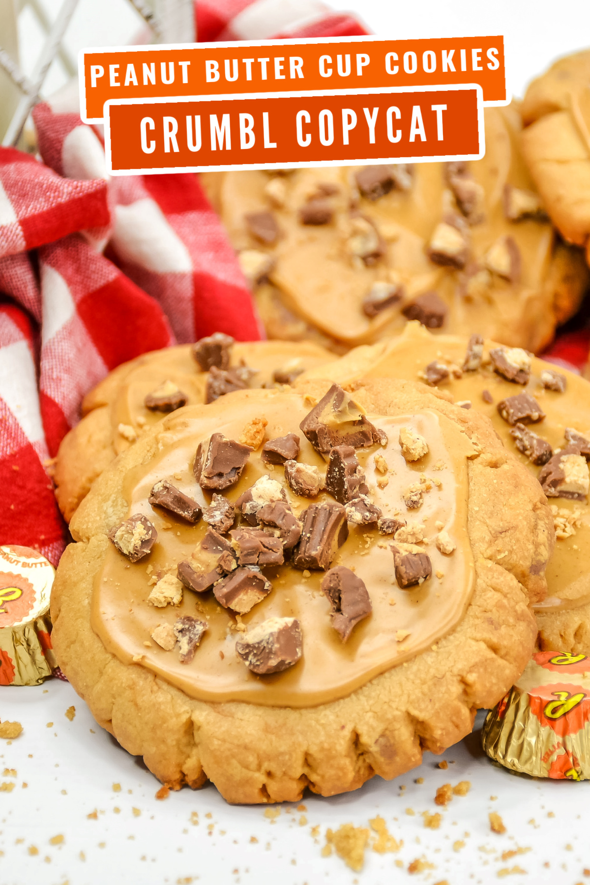 Learn how to make the most delicious peanut butter cookies ever with this copycat recipe for crumbl Reese's peanut butter cup cookies.
