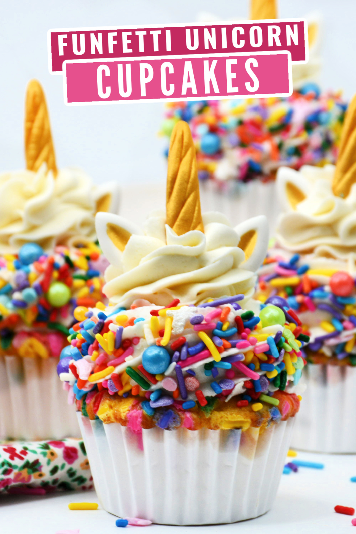 Love unicorns? These cupcakes will make your day! This easy recipe for Unicorn Funfetti Cupcakes is perfect for parties and special occasions.