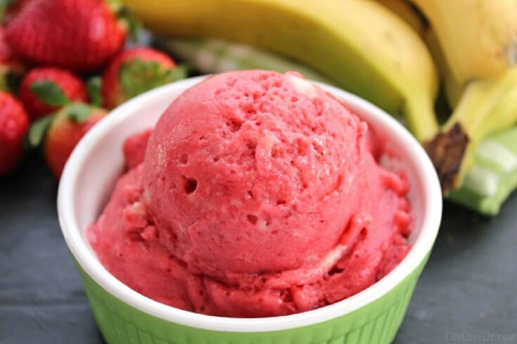 Dairy-Free Strawberry Banana Ice Cream