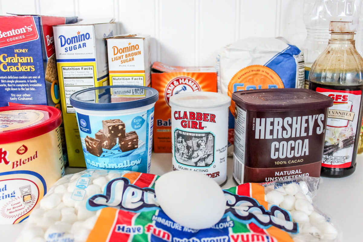 Ingredients for S'mores Chocolate Donuts