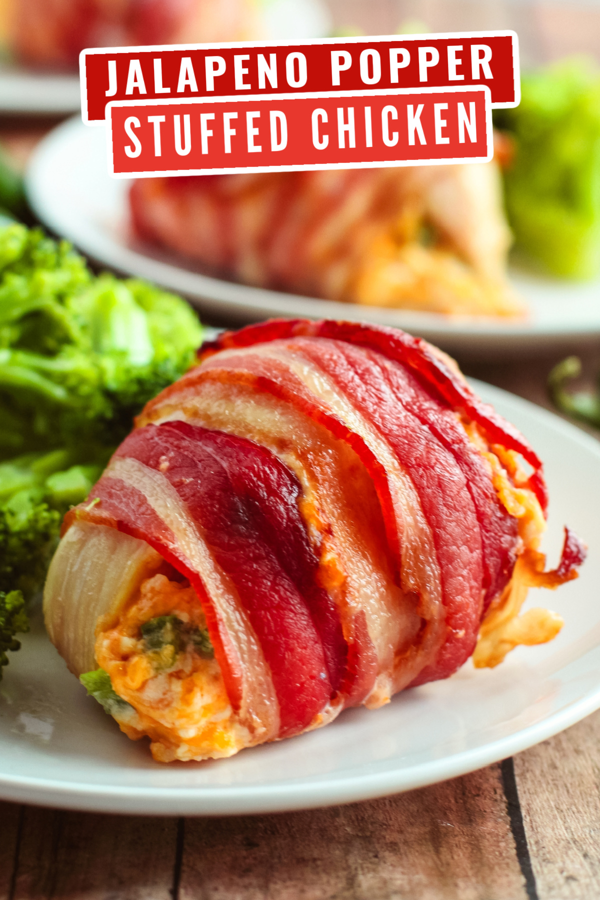 This bacon wrapped jalapeño popper stuffed chicken recipe is the perfect mix of spicy and cheesy! You'll love how easy it is to make this dish.