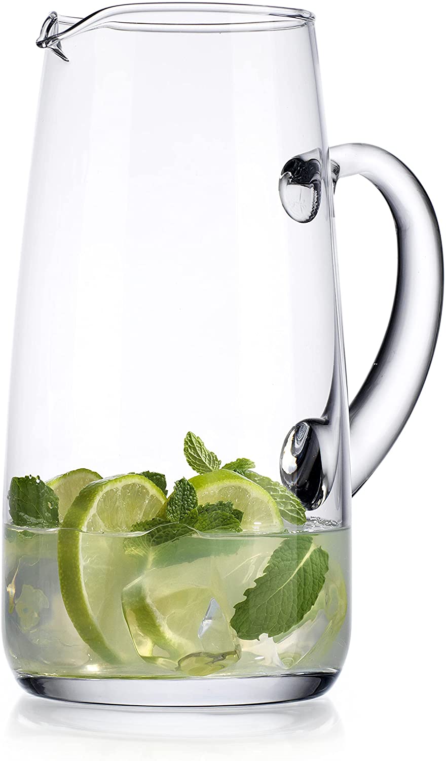 Glass Water Pitcher with Spout – 53 Oz