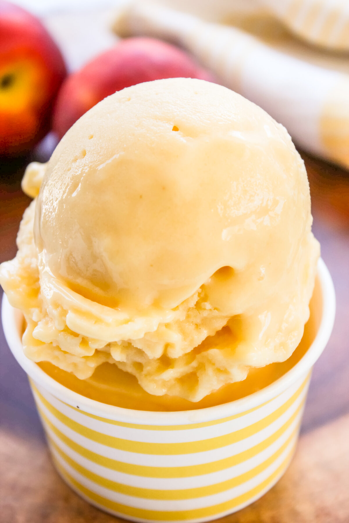 Just 3 simple ingredients and you can freeze up the taste of sunshine with this super easy blender Peach Ice Cream recipe!