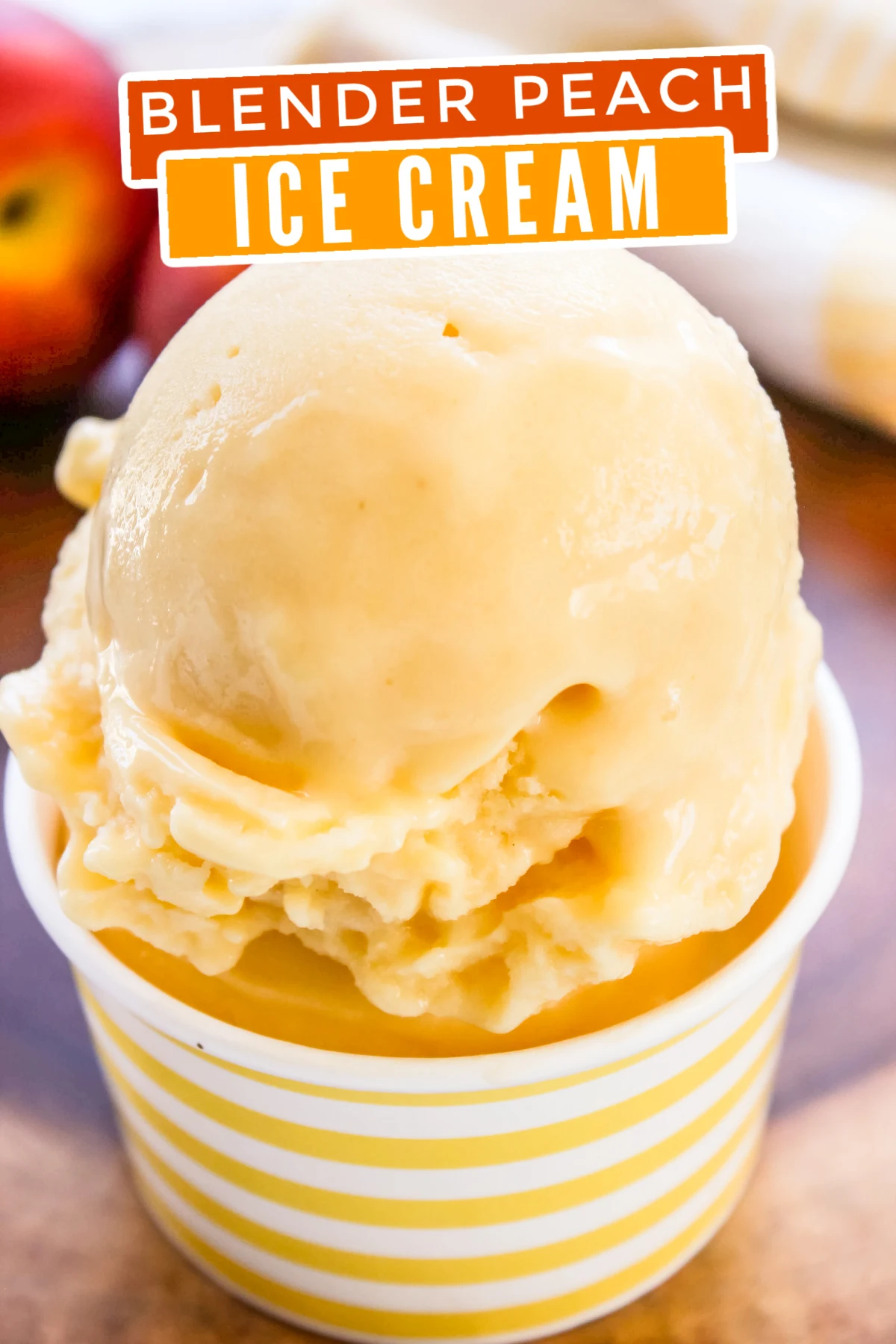 Just 3 simple ingredients and you can freeze up the taste of sunshine with this super easy blender Peach Ice Cream recipe!