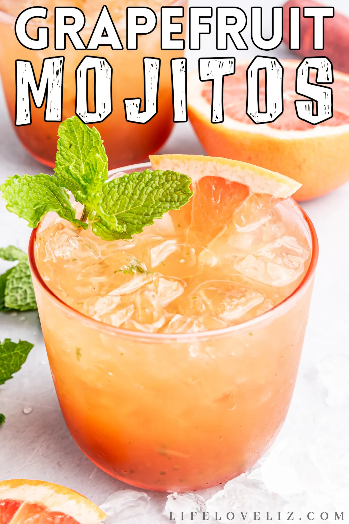 This smoky brown sugar grapefruit mojito recipe is a fruity, easy-to-make and refreshing drink that is great for any get together.