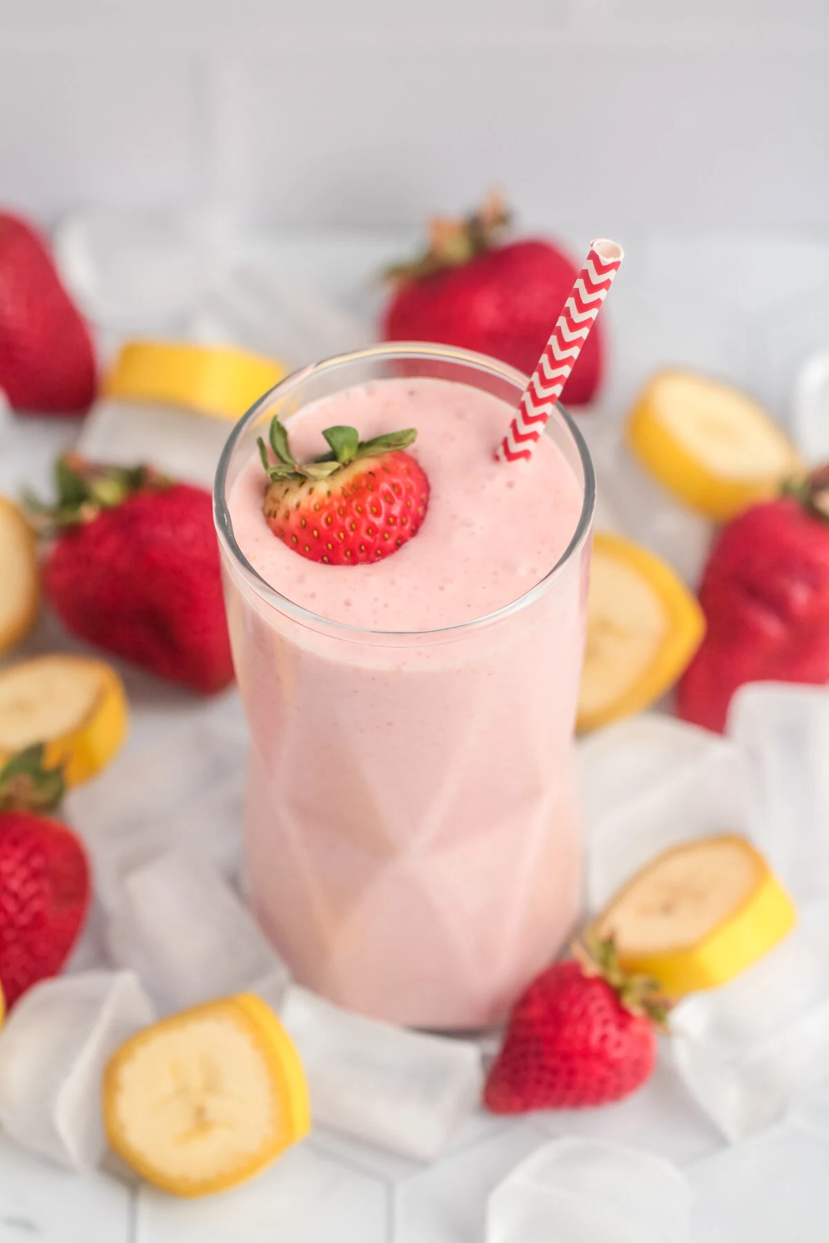 This Strawberry Banana Coconut Smoothie Recipe is perfect for a quick breakfast or snack, it's gluten-free, dairy-free, and vegan.