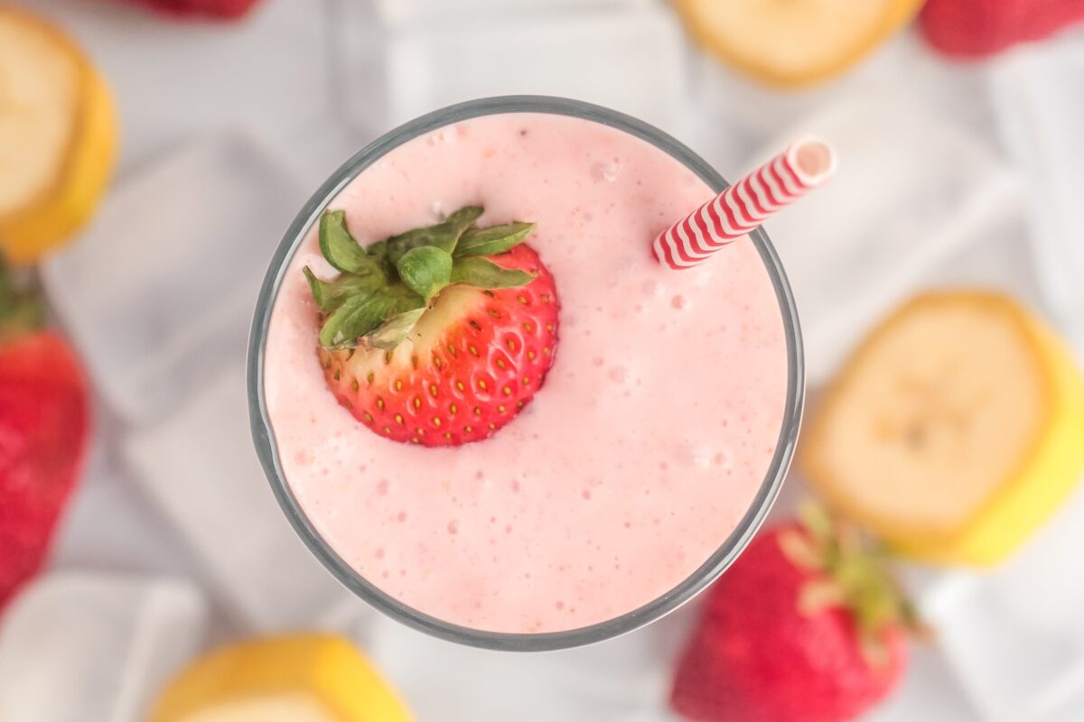 This Strawberry Banana Coconut Smoothie Recipe is perfect for a quick breakfast or snack, it's gluten-free, dairy-free, and vegan.