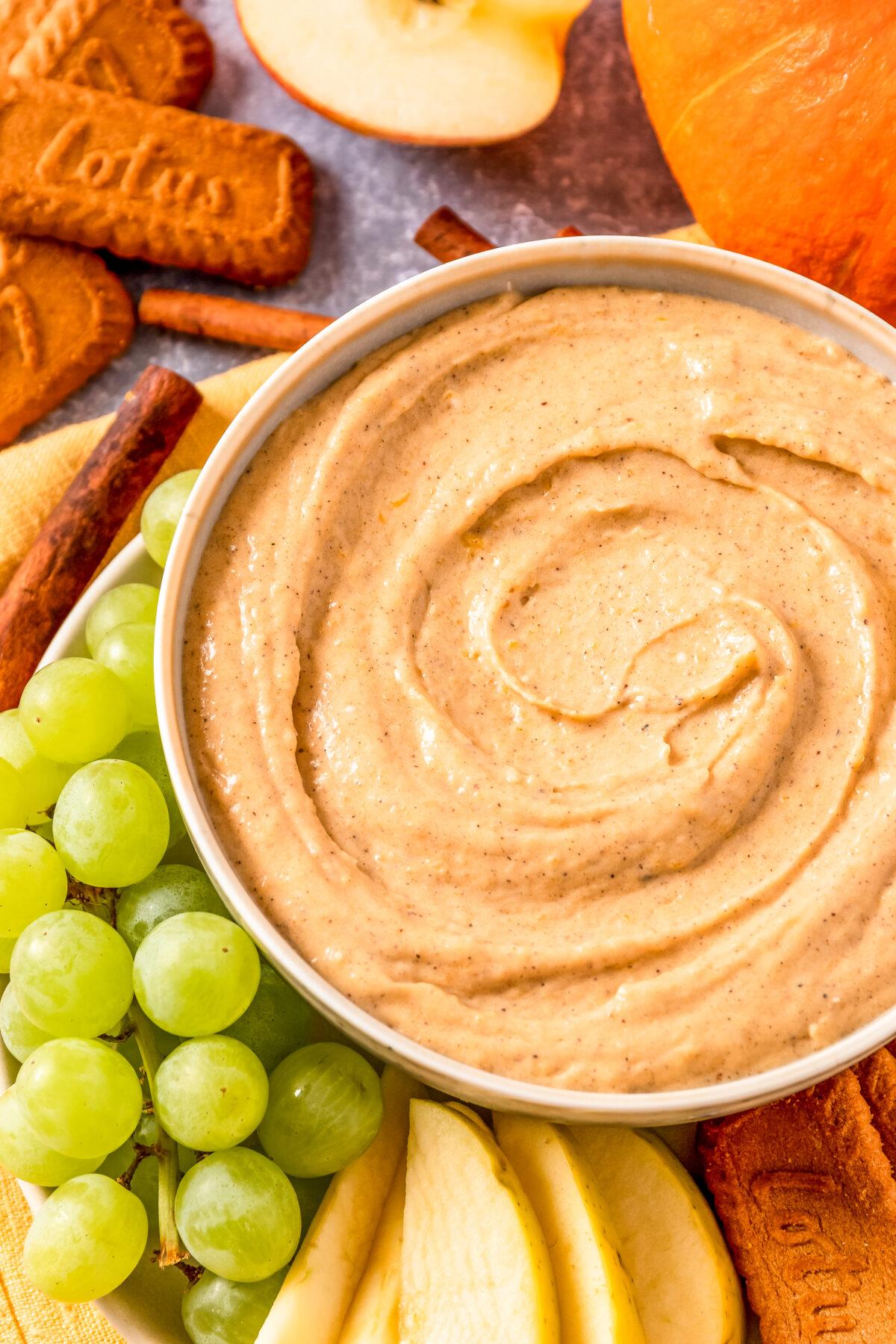 This pumpkin cream cheese dip is a delicious and creamy way to enjoy fall flavors. A perfect party appetizer or snack, it's always a hit!