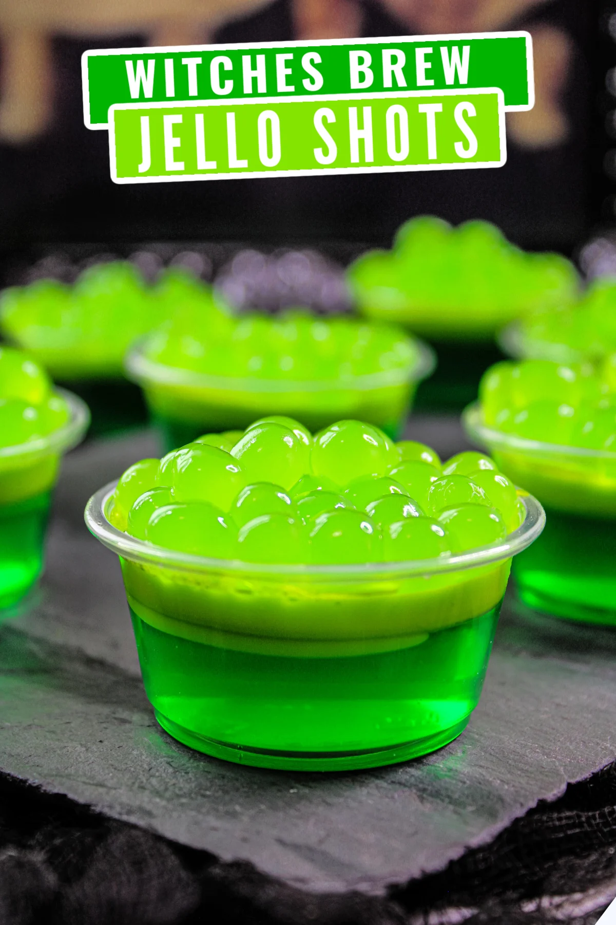 These spooky Witch's Brew Jello Shots are perfect for your Halloween party! Green apple flavoured and easy to make, they're sure to be a hit.