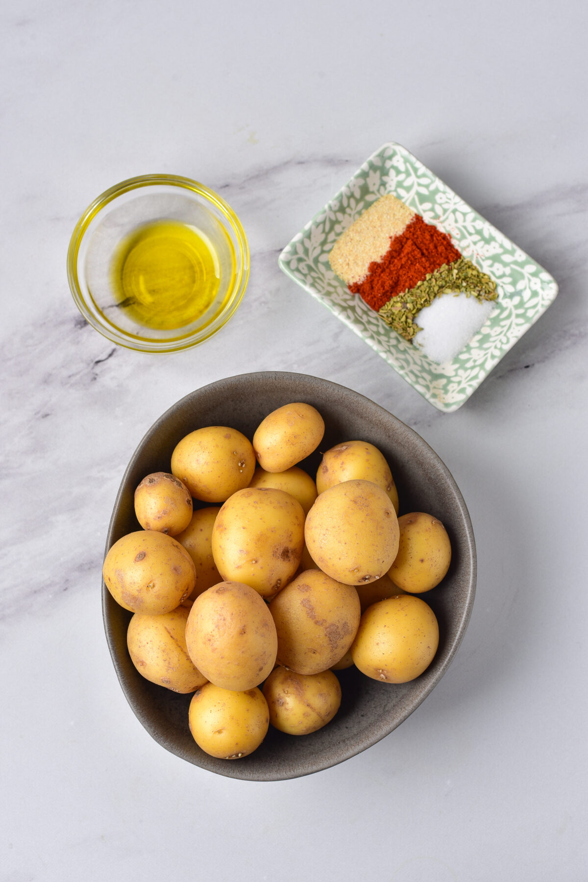 Ingredients for Air Fryer Baby Potatoes.