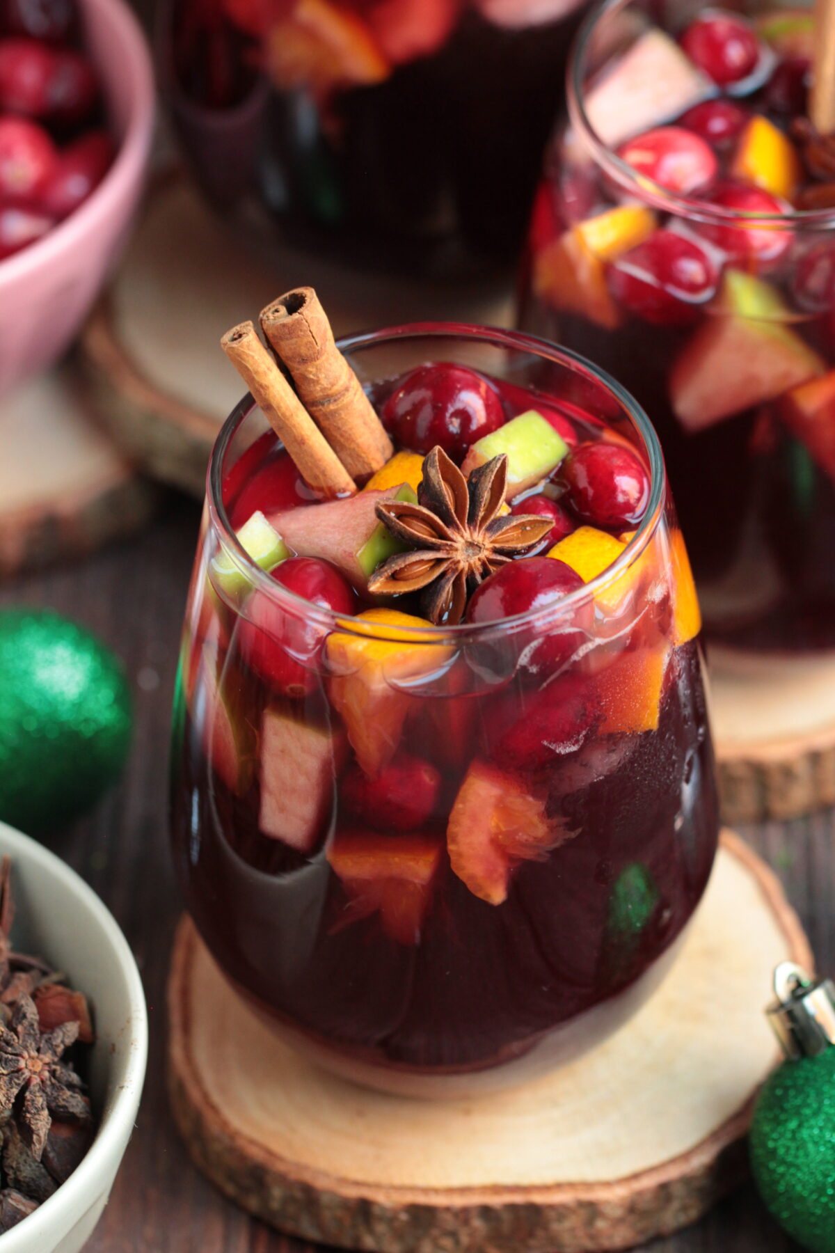 This holiday season serve up Holiday Spiced Red Wine Sangria for an easy and delicious cocktail perfect for any party or get-together!