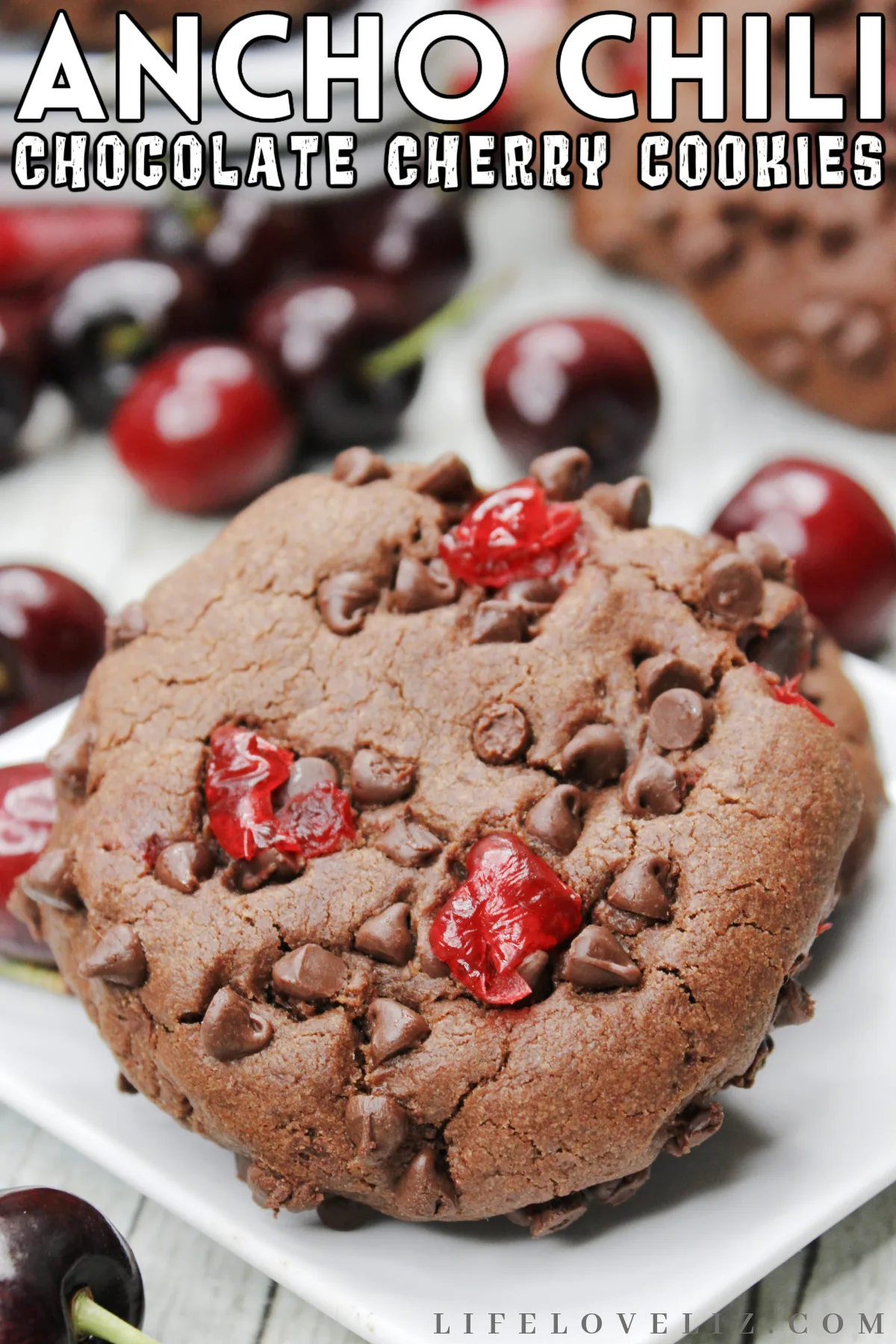 These ancho chili chocolate cherry cookies are the perfect balance of sweet and spicy, with a chewy texture and rich chocolate flavour.