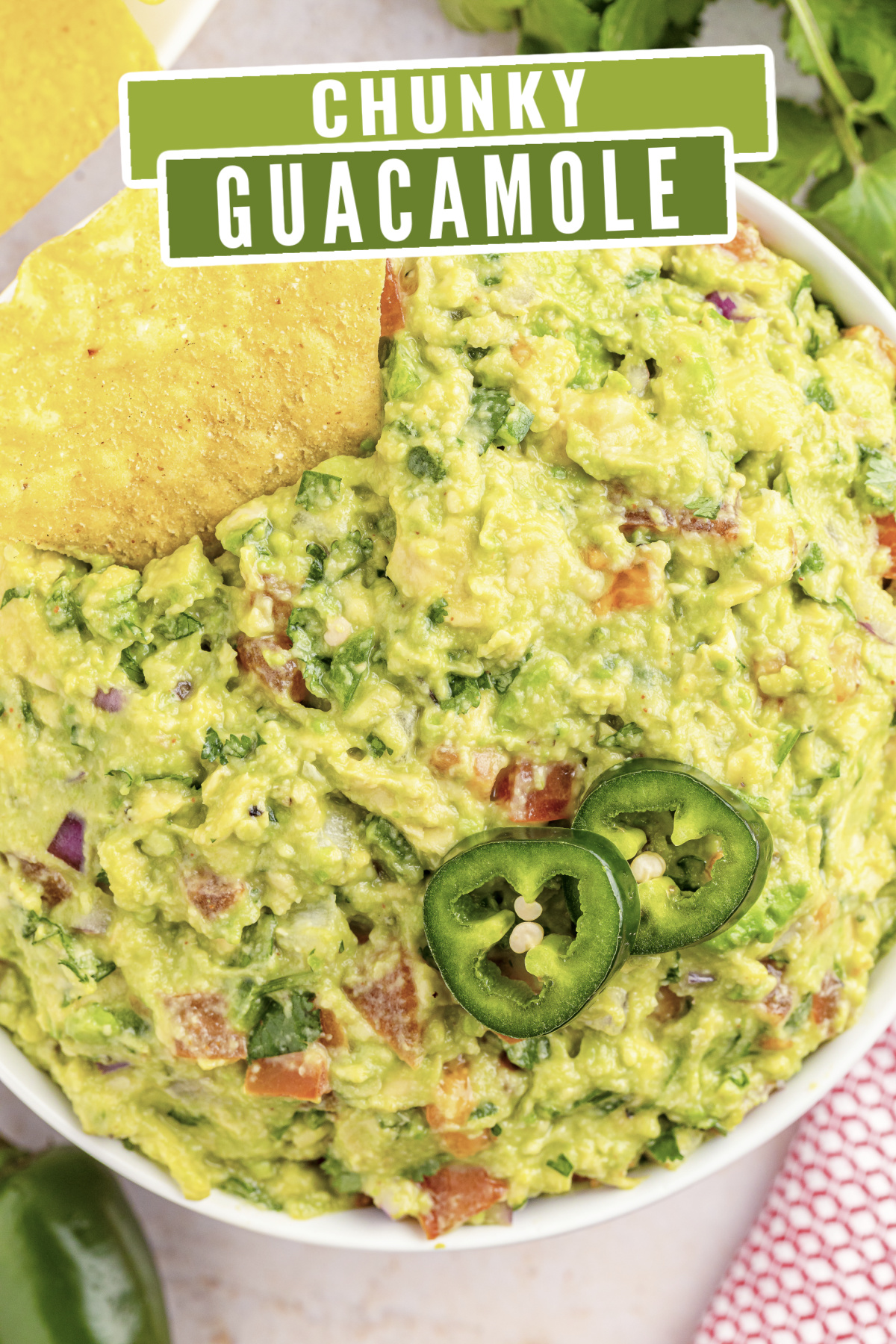Make your next party or taco Tuesday extra special with this delicious and easy chunky guacamole recipe made with fresh ingredients!