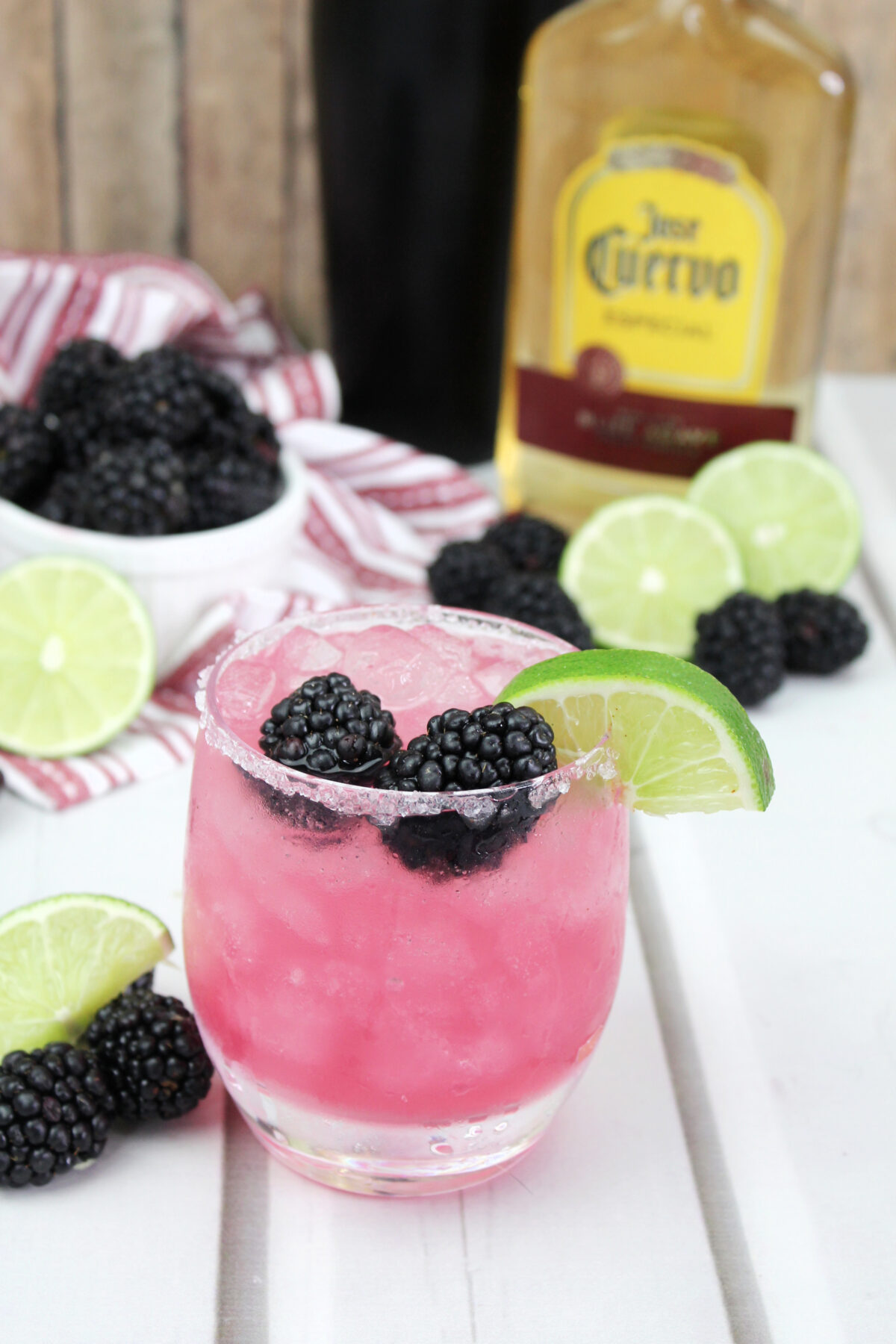 Surprise your friends and family with a unique twist on a classic margarita by using this simple blackberry margarita recipe!