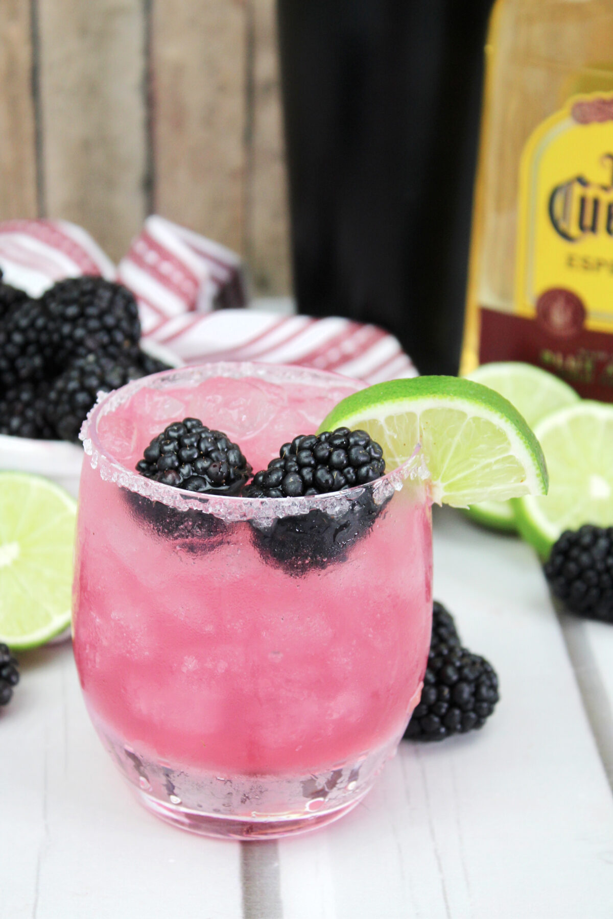 Surprise your friends and family with a unique twist on a classic margarita by using this simple blackberry margarita recipe!