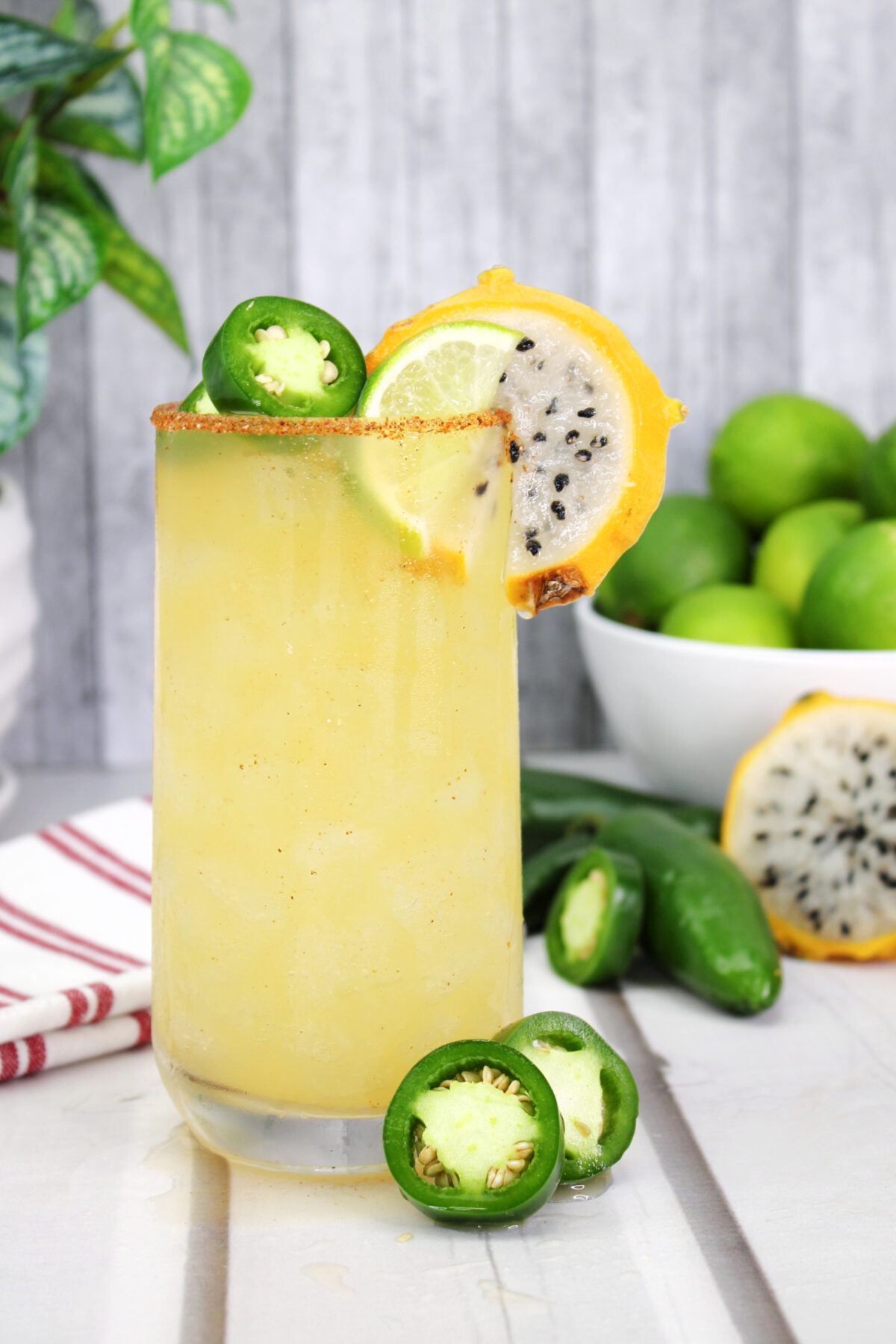 Spice up your summer with this fun and flavorful recipe for a Jalapeno Dragon Fruit Margarita. Perfect for outdoor gatherings!