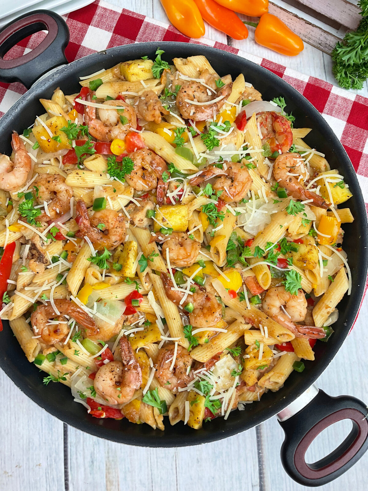 This jerk shrimp pasta recipe is packed with flavor, easy to make, and perfect for any night of the week. Get cooking tonight!