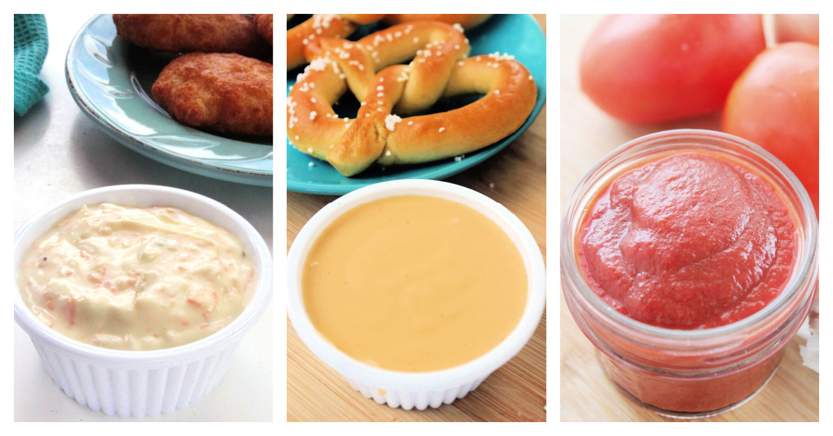 Featured homemade condiment recipes including tartar sauce, cheese sauce, and ketchup!