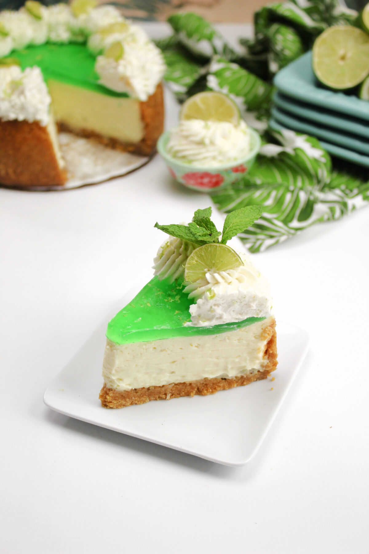 Indulge in our Key Lime Jello Cheesecake recipe, where the zest of Key limes meets creamy cheesecake topped with vibrant lime jello.