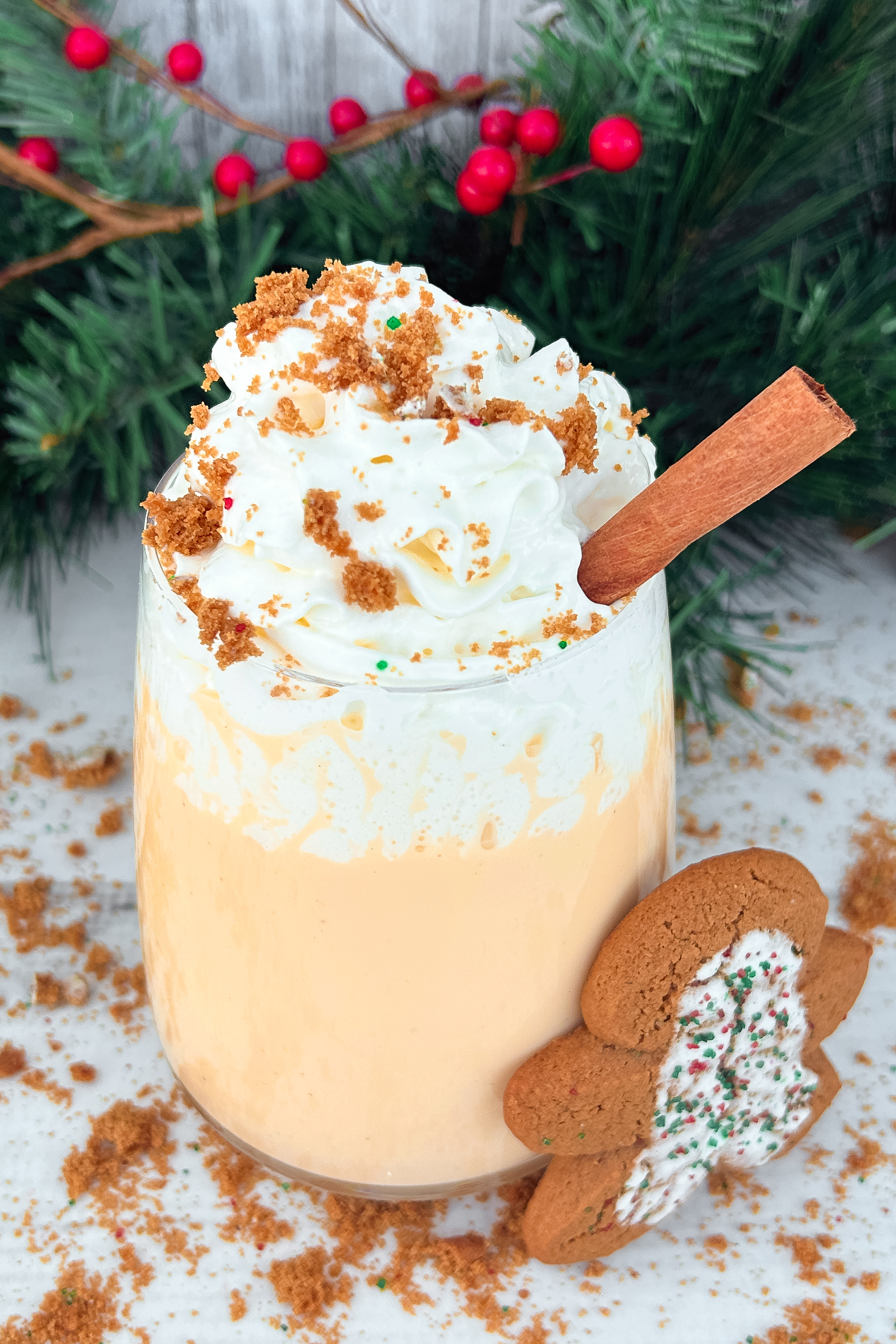 Gingerbread Bourbon Eggnog Cocktail - Life Love Liz