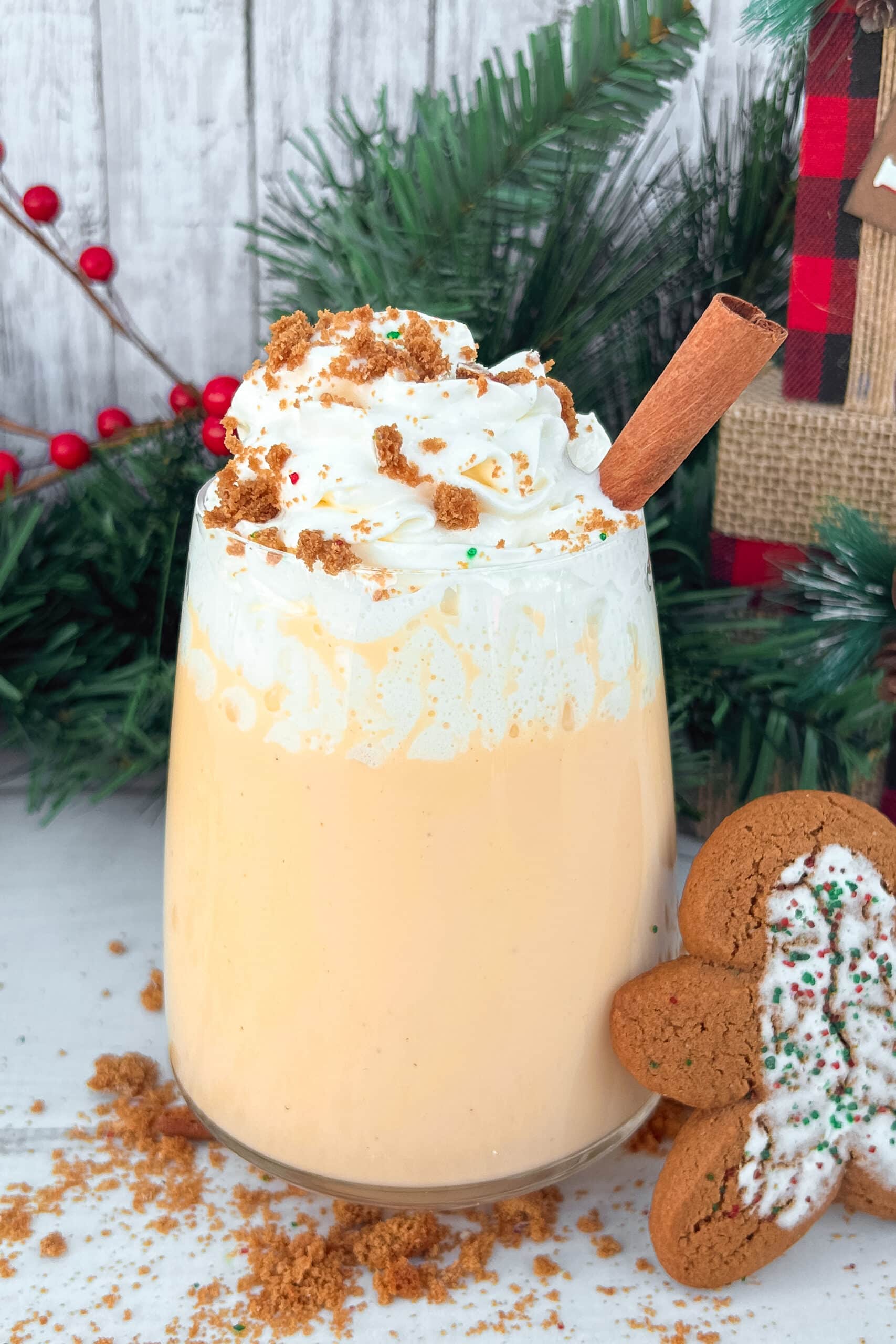 Gingerbread Bourbon Eggnog Cocktail - Life Love Liz